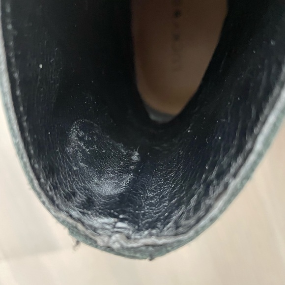 Lucky Brand “Tibly” Black Leather Booties with Bold Zipper Hardware - Picture 7 of 12